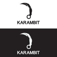 modelo de vetor de design de logotipo de ícone de faca karambit