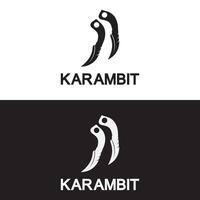 modelo de vetor de design de logotipo de ícone de faca karambit