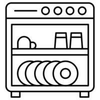 máquina de lavar louça que pode editar ou modificar facilmente vetor