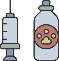 vacina, ícone de cor de animais de estimação vetor