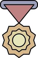 prêmio, ícone de cor de medalha vetor