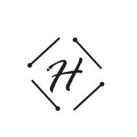 letra h ícone do logotipo elementos do modelo de design do vetor