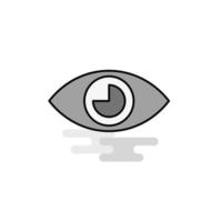ícone da web de olho linha plana cheia de vetor de ícone cinza
