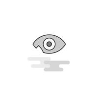 ícone da web de olho linha plana cheia de vetor de ícone cinza