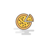 vetor de ícone de pizza plana