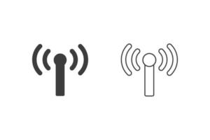 design plano de ícones wifi ou ícones wifi. 2 estilo de ícones wifi isolados no fundo branco. vetor