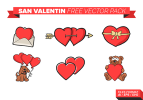San Valentin gratuito Pacote Vector
