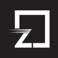 elementos de modelo de design de ícone de logotipo abstrato com letra z vetor