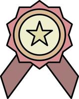 prêmio, ícone de cor da estrela vetor