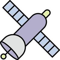 gps, satélite, ícone de cor do espaço vetor