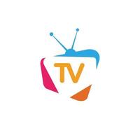 design de ilustração vetorial de logotipo de ícone de tv vetor