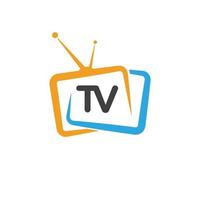 design de ilustração vetorial de logotipo de ícone de tv vetor