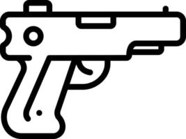 ícone de linha para arma vetor