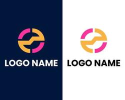 modelo de design de logotipo moderno letra o e e vetor