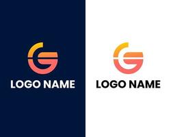 modelo de design de logotipo moderno letra g vetor