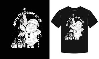 design de camiseta de natal vetor