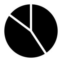 ícone de design moderno de gráficos de pizza vetor