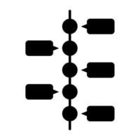 um design de ícone de fluxograma, ícone sólido vetor