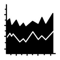 ícone de design criativo do gráfico de montanhas vetor