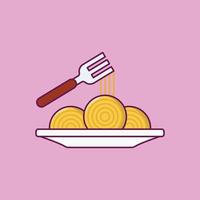 ilustração vetorial de comida de garfo em ícones de símbolos.vector de qualidade background.premium para conceito e design gráfico. vetor