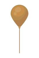 balão de ouro hélio flutuando vetor