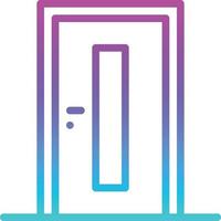 fechadura da porta fechar casa aberta - ícone gradiente vetor