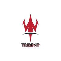 ícone de vetor de modelo de logotipo trident