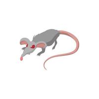 rato com ícone de desenho animado de olhos vermelhos vetor