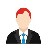ícone de avatar do empresário vetor