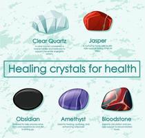 cristais de cura para coleção de saúde vetor