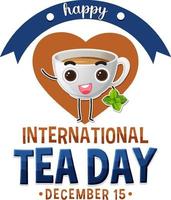design de banner do dia internacional do chá vetor