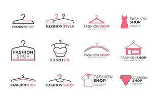 coleção de logotipo de loja de moda vetor
