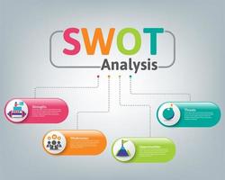 infográfico de negócios de análise swot vetor