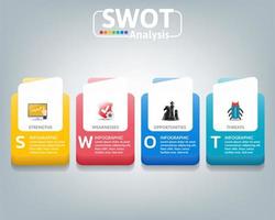 infográfico de negócios de análise swot vetor