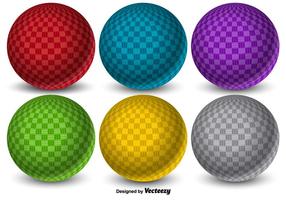 Vector 3D colorido Dodgeball Balls