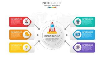 modelo de infográfico de cronograma com setas vetor