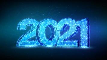 Banner futurista de celebração de ano novo de 2021