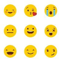 vetor de design de conjunto de ícones emoji