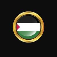 botão dourado da bandeira da palestina vetor