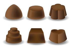 Ícones do chocolate livre Vector