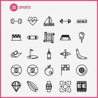 ícones de linha de esportes definidos para infográficos kit uxui móvel e design de impressão incluem roda carro veículo bandeira de viagem bandeiras de esportes bandeiras eps 10 vector