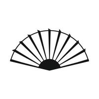 ícone de ventilador de mão aberta, estilo simples vetor
