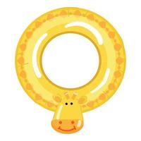 vetor de desenhos animados de ícone de anel de ouro. piscina de verão