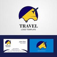 logotipo da bandeira tokelau de viagem e design de cartão de visita vetor