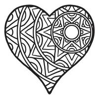 padrão de doodle de coração de amor fofo vetor