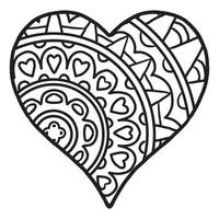 padrão de doodle de coração de amor fofo