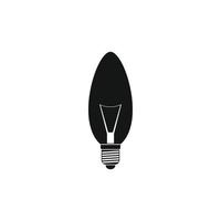 ícone de lâmpada de forma oval, estilo simples vetor
