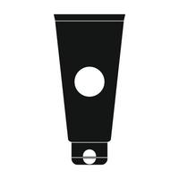 ícone simples preto do tubo cosmético vetor