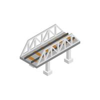 ícone 3d isométrico de ponte ferroviária vetor