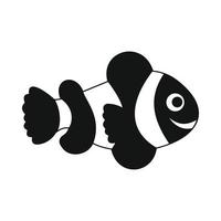 ícone da bandeira do peixe-palhaço, estilo simples vetor